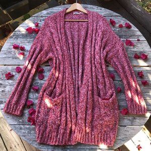Medium Kimchi Blue Anthropologie Brand Pink Oversized open cardigan winter cozy